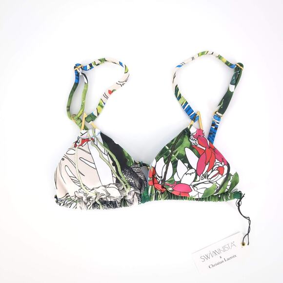 Swiminista x Christian Lacroix Sexy Bikini Top Jardin Exo'Chic - Size XS - NWT - Picture 6 of 15
